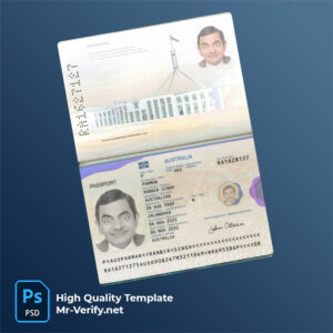 Australia Passport psd template