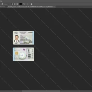 Azerbaijan Driver License Psd Template version 1 - fully editable photoshop layers