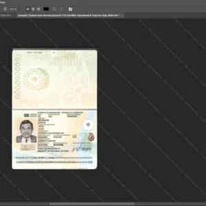 Azerbaijan Passport Psd Template version 2 - graphic resource for digital artists