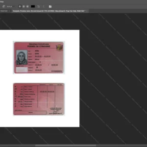 Bangaldesh Driver License Psd Template version 4 (Motor) - graphic resource for digital artists