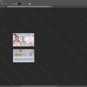 Belarus Id Card Psd Template version 1 - isolated background mockup