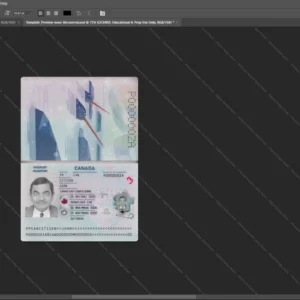 Canada Passport Psd Template version 4 (2023-present) - cinematic prop for movie production
