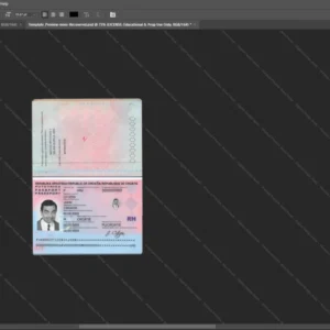 Croatia Passport Psd Template version 1 - customizable identity template view