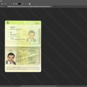 Cote Divoire Passport Psd Template version 1 - professional graphic design asset