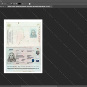 Denmark Passport Psd Template version 2 - detailed close-up of paper texture