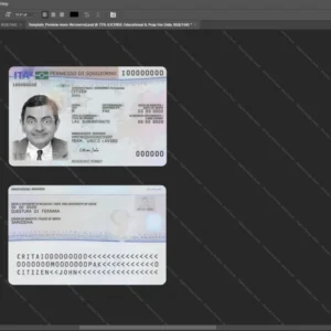 Italy Residence Permit Id Card Psd Template version 2 - digital restoration project file