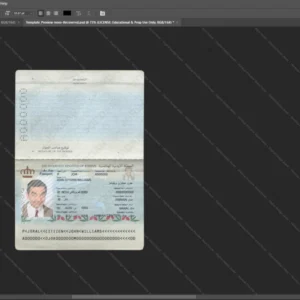 Jordan Passport Psd Template version 1 - high quality preview for designers