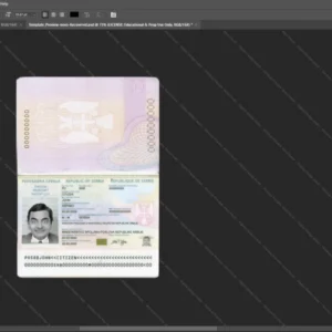 Serbia Passport Psd Template version 1 (2016-present) - official style layout concept