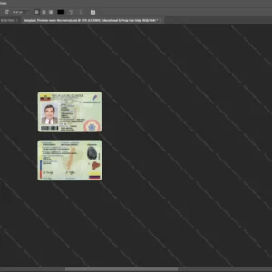 Ecuador Id Card Psd Template version 1 - professional graphic design asset