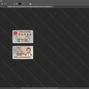 China Id Card Psd Template version 1 - printable document prop template