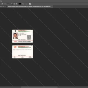 India Id Card Psd Template version 1 - digital restoration project file