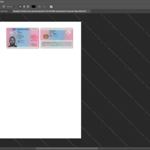 Uk Residence Permit Id Card Psd Template version 1 - graphic resource for digital artists