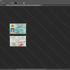 Vietnam Id Card Psd Template version 1 - blank template for editing data