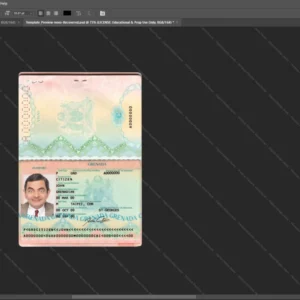 Grenada Passport Psd Template version 1 - vector based ui elements