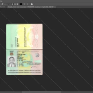 Guinea Bissau Passport Psd Template version 1 - professional graphic design asset