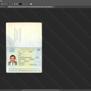 Iceland Passport Psd Template version 1 - digital restoration project file