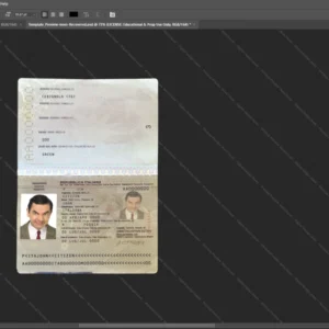 Italy Passport Psd Template version 1 - cinematic prop for movie production