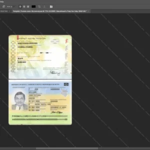 Kenya Passport Psd Template version 2 (2017-present) - blank template for editing data