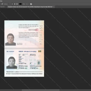 Korea Passport Psd Template version 2 - graphic resource for digital artists