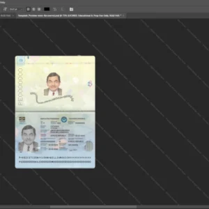 Kyrgyzstan Passport Psd Template version 2 (2021-present) - professional graphic design asset