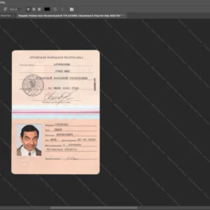 Luhansk Peoples Republic Passport Psd Template version 1 - high definition print standard