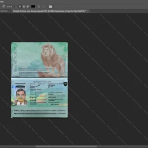 Malawi Passport Psd Template version 2 (2023-present) - official style layout concept