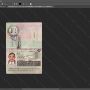 Mali Passport Psd Template version 1 - isolated background mockup