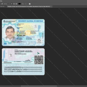 Argentina Id Card Psd Template version 2 (2023-present) - detailed close-up of paper texture