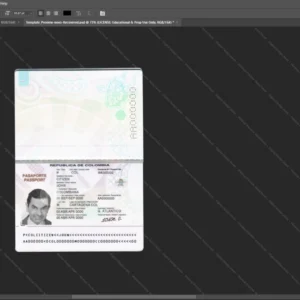 Colombia Passport Psd Template version 1 (2015-2018) - high quality preview for designers