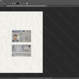 Cyprus Id Card Psd Template version 1 - digital restoration project file