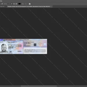 Cypus Residence Permit Id Card Psd Template version 1 - digital restoration project file