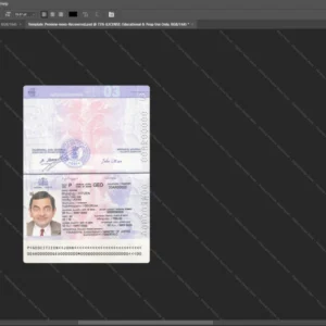 Georgia Passport Psd Template version 2 - fully editable photoshop layers