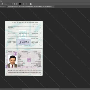 Israel Passport Psd Template version 1 (1992-2013) - vector based ui elements