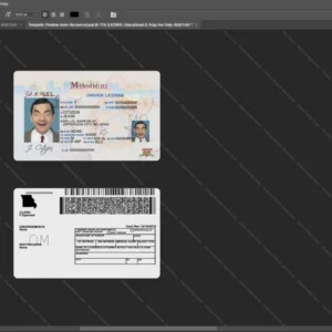Usa Missouri Driver License Psd Template version 1 - cinematic prop for movie production
