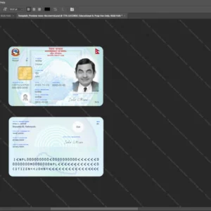 Nepal Nid Id Card Psd Template version 1 - professional graphic design asset