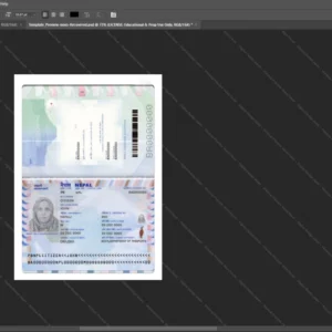 Nepal Passport Psd Template version 2 - blank template for editing data