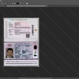 Bangladesh Passport Psd Template version 3 (2020-present) - blank template for editing data