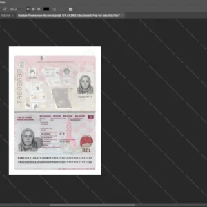 Belgium Passport Psd Template version 2 - graphic resource for digital artists