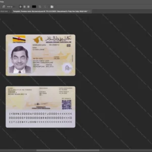 Brunei Id Card Psd Template version 1 (2022-present) - layered smart object structure