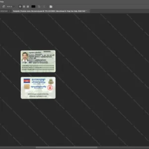 Cambodia Id Card Psd Template version 1 - customizable identity template view