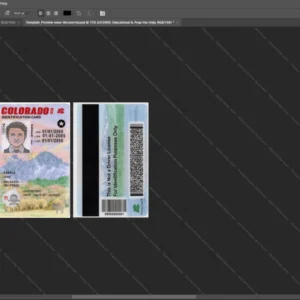 Colorado Id Card Psd Template version 1 (under21) - printable document prop template