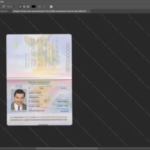 Indonesia Passport Psd Template version 2 - graphic resource for digital artists