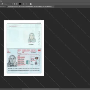 Norway Passport Psd Template version 3 - digital restoration project file