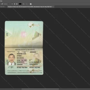 Salvador Passport Psd Template version 1 - graphic resource for digital artists