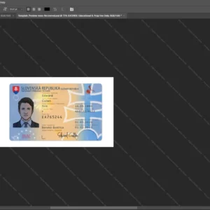 Slovak Republic Id Card Psd Template version 1 - printable document prop template