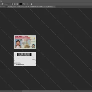 Usa New Jersey Driver License Psd Template version 1 - detailed close-up of paper texture