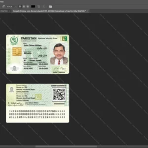 Pakistan Id Card Psd Template version 1 - graphic resource for digital artists