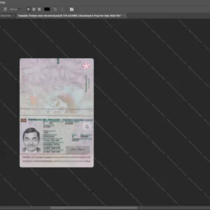 Paraguaypassport Psd Template version 2 (2023-present) - fully editable photoshop layers