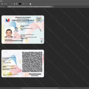 Philippines Id Card Psd Template version 2 (2019 present) - vector based ui elements