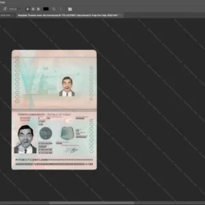 Turkey Passport Psd Template version 2 (2018-present-photo-look) - high quality preview for designers